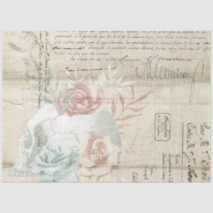 Boho Floral Ephemera Design Series #6 Tissue Paper