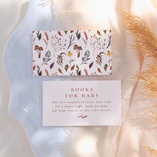 Boho Floral Fall Watercolor Baby Shower Enclosure Card (Creator Uploaded)
