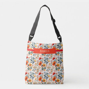 Boho Floral Fantasy Crossbody Bag
