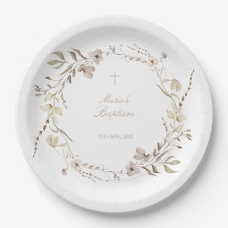Boho floral flowers Paper Plate table decor