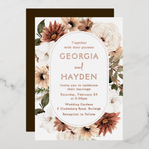 Boho Floral Frame Wedding Real 