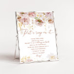 Boho floral garden dont say bride bridal shower poster<br><div class="desc">Boho floral garden dont say bride bridal shower poster. Boho floral "put a ring on it" bridal shower game. 
Matching items available.</div>