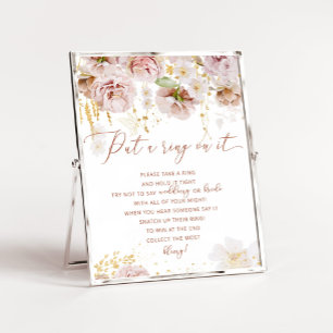 Boho floral garden dont say bride bridal shower poster