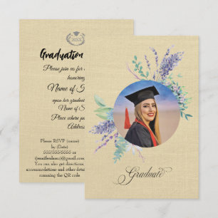 Boho Floral Graduation Party Invite Enclosure