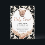 Boho Floral Highland Cow Birthday Invitation<br><div class="desc">Boho Floral Highland Cow Birthday Invitation

Sweet holy cow themed birthday invitation in a bohemian style featuring a blush and natural tones boho floral arrangement,  cowhide pattern and a highland cow.  This boho floral cow birthday invitation is ideal for a girls 16th,  12st or 30th birthday.</div>