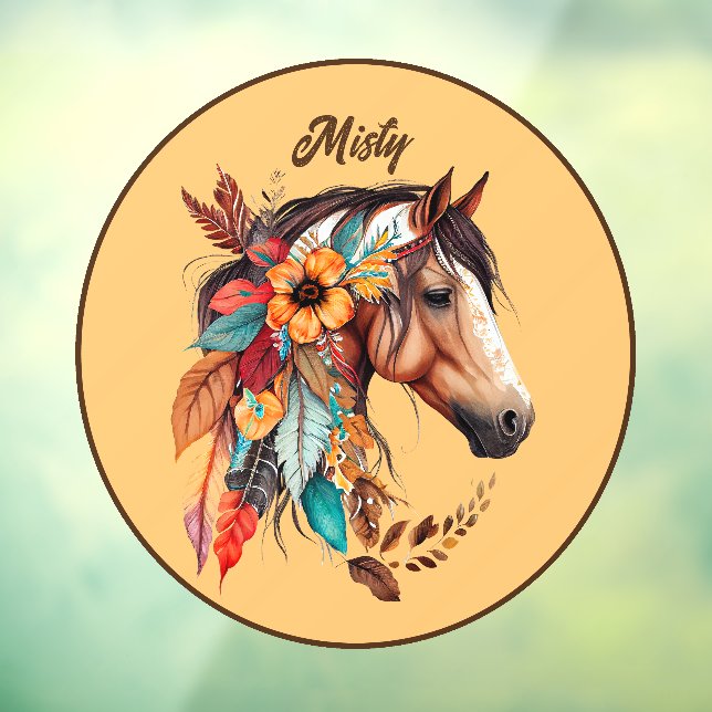 Boho Floral Horse Personalised (Sheet 3)