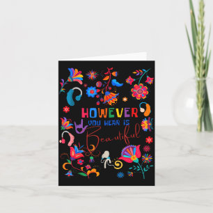 Boho Floral However You Hear Is Beautiful Asl Deaf Card