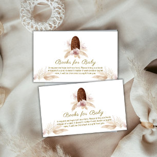 Boho Floral Ice Cream Popcicle Books Baby Shower Enclosure Card