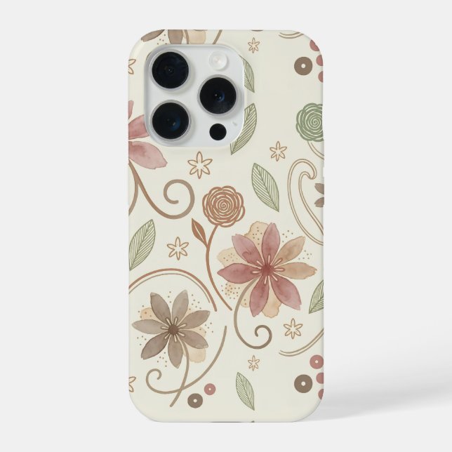Boho Floral  iPhone Case (Back)