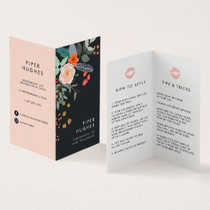 Boho Floral Lip Product Distributor Tips & Tricks Business Card