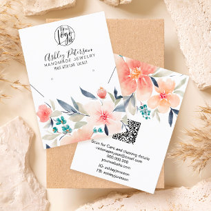 Boho floral logo jewellery earring necklace business card