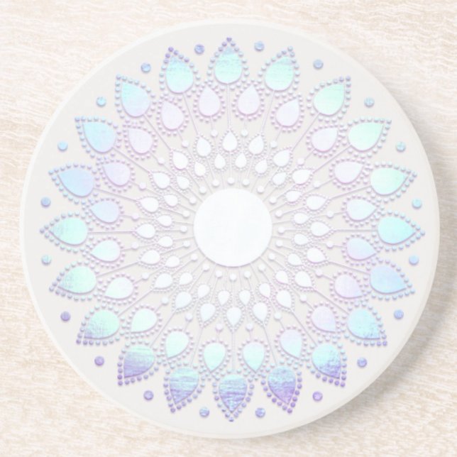 Boho Floral  Lotus Mandala Coaster (Creator Uploaded)