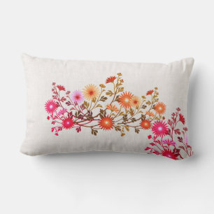 Boho Floral  Lumbar Cushion