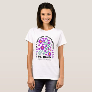 Boho Floral Lupus Awareness Be Kind T-Shirt