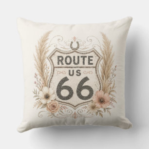 Boho Floral Mother Road Accent Cushion
