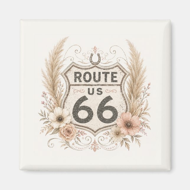 Boho Floral Mother Road Keepsake Magnet (Front)