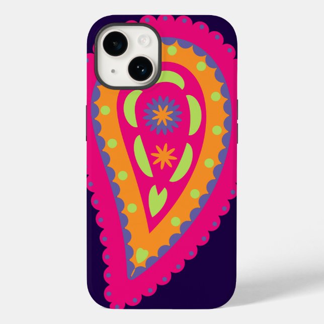 Boho Floral Motif Case-Mate iPhone Case (Back)