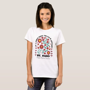 Boho Floral Multiple Myeloma Be Kind T-Shirt