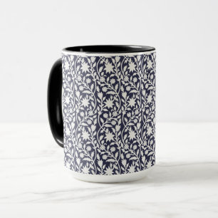 Boho floral navy  mug