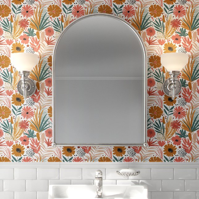 Boho Floral Palm Leaf Wallpaper (Creator Uploaded)