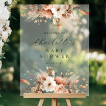 Boho Floral Pampas Grass Pampas Grass Rose Welcome