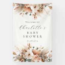 Boho Floral Pampas Grass Pampas Grass Rose Welcome