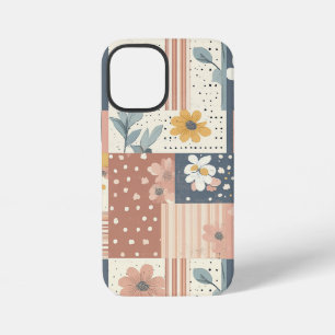 Boho Floral Patchwork in Terracotta and Sage iPhone 12 Mini Case