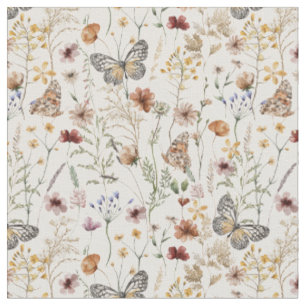 Boho Floral Pattern Fabric