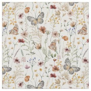 Boho Floral Pattern Fabric