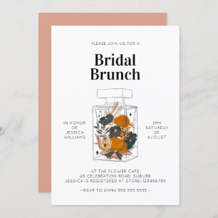 Boho Floral Perfume Bridal Brunch Pink Shower Invitation