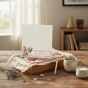 Boho floral personalised notepad