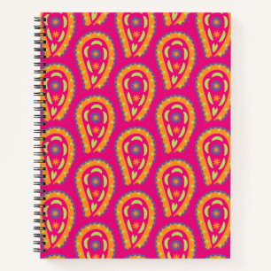 Boho Floral Pink Motif Notebook