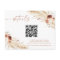 Boho Floral QR Code Wedding Website Details Card 