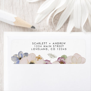 Boho Floral Return Address Label