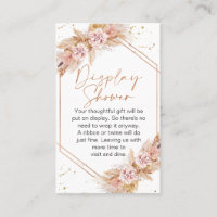 Boho Floral Rose Gold Display Shower Insert