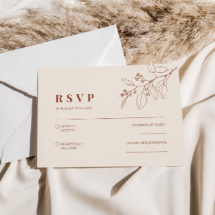 Boho Floral RSVP Card