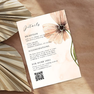 Boho Floral Rustic Fall Autumn Wedding Enclosure Invitation
