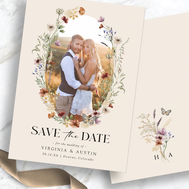 Boho Floral Save The Date (Boho Floral Save The Date
)