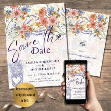 Boho Floral SAVE THE DATE