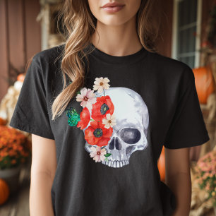 Boho Floral Skull T-Shirt