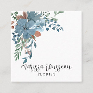 Boho Floral Square Business Card
