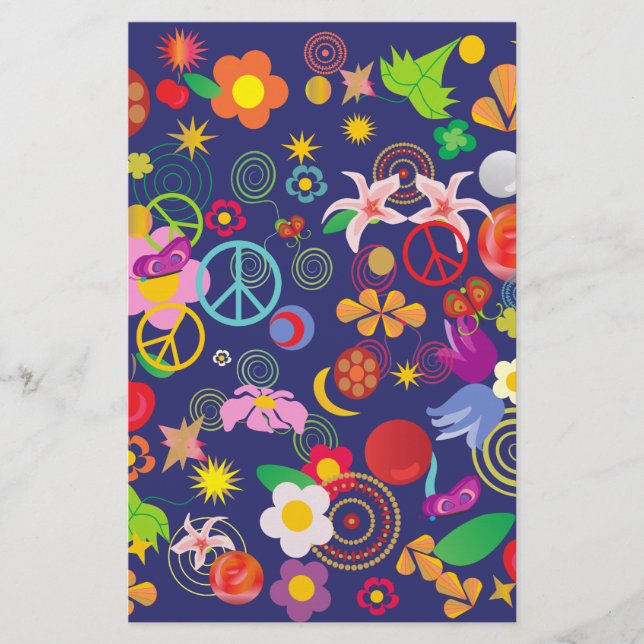 Boho floral stationery (Front)