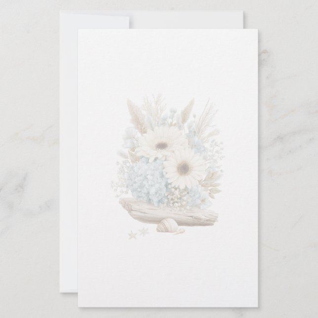 Boho Floral Stationery Paper (Front)