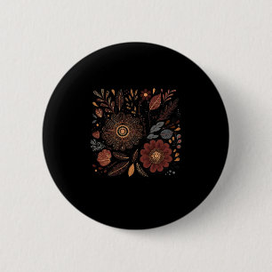 Boho Floral Subtle Anti Trump Hidden Message Flowe 6 Cm Round Badge