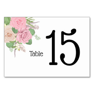 BOHO Floral Table Numbers - Custom Personalized