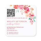 Boho floral terracotta qr code logo hair makeup