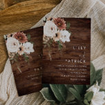 Boho Floral Terracotta Rustic Wood Wedding Invitation<br><div class="desc">Boho Floral Terracotta Rustic Wood Wedding Invitation

See matching collection in Niche and Nest Store</div>