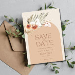 Boho Floral Terracotta Wedding Save The Date<br><div class="desc">Boho floral terracotta wedding save the date cards. Customise the front side of card with your wedding details. These beautiful save the date cards match our coordinating wedding invitation collection. Scroll down to see the entire collection below.</div>