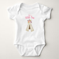 Boho Floral Tribal Teepee Wild One 1st Birthday