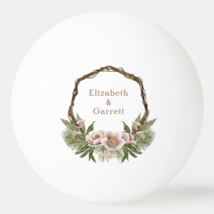 Boho Floral Twig Wreath Wedding Ping Pong Ball